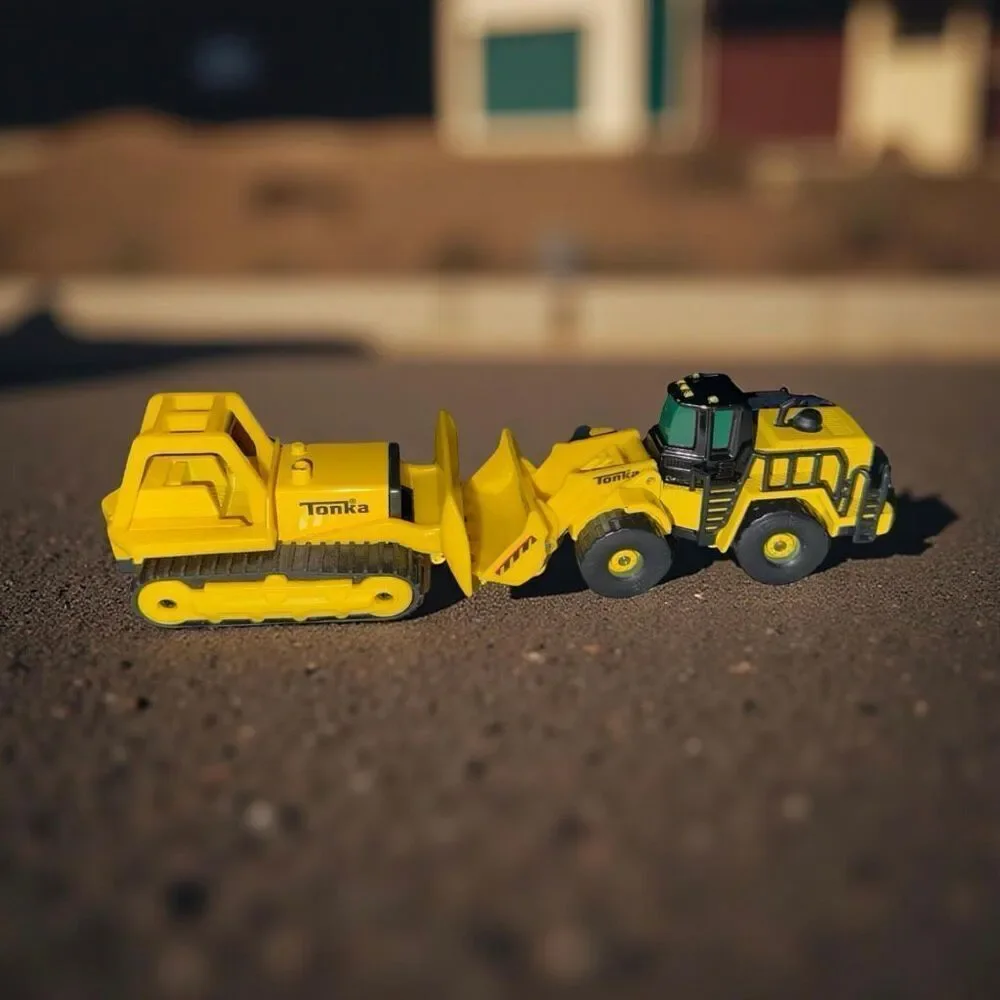 Tonka Metal Movers Combo Pack Front Loader & Bull Dozer Construction Vehicles A3